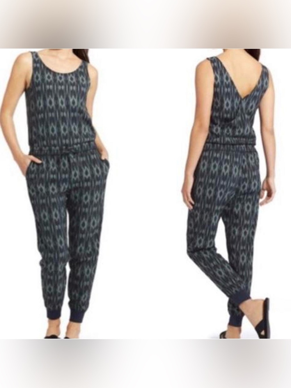Athleta Sleeveless Ikat Crossback Romper